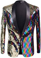 Blazer Uomo con Paillettes e Collo a Scialle – Giacca Elegante per Feste ed Eventi