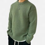 Pullover Uomo Tinta Unita con Girocollo Classico