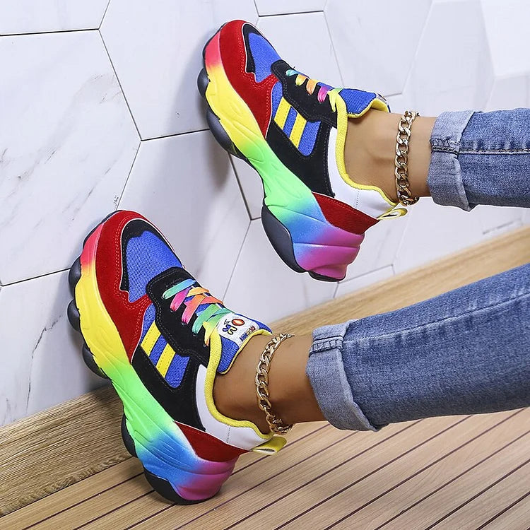 Sneakers Donna con Stampa e Suola Ammortizzata – Comfort e Supporto per Ogni Giorno