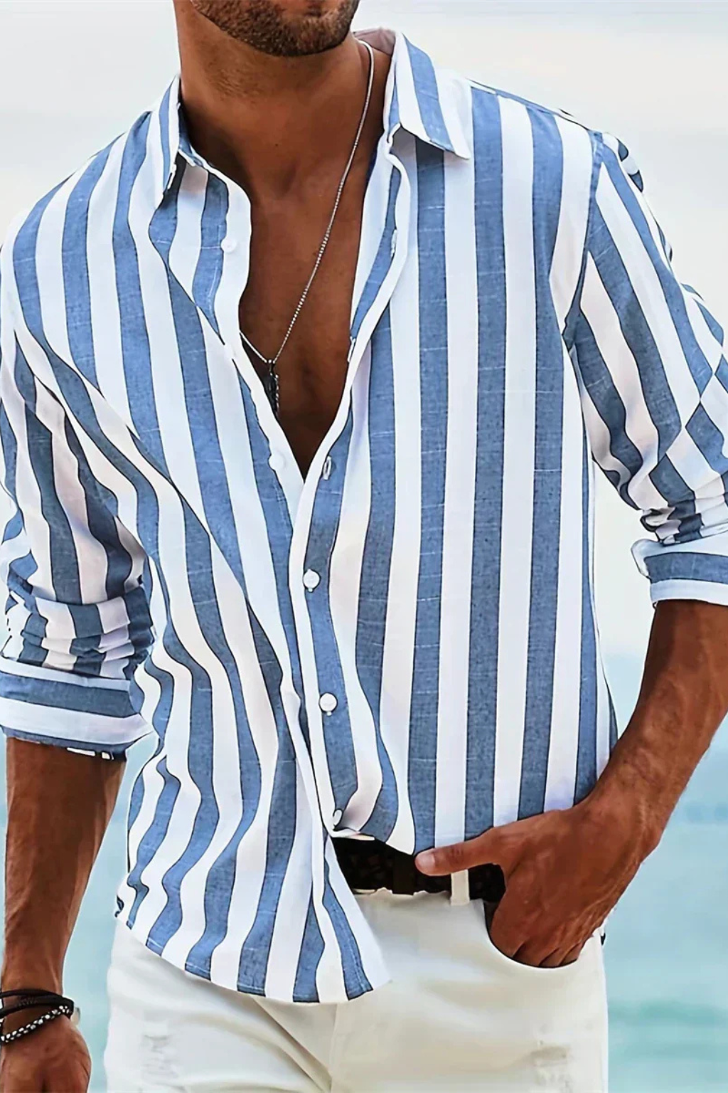 Camicia Estiva da Uomo a Righe Eleganza Relax