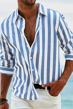 Camicia Estiva da Uomo a Righe Eleganza Relax