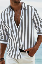 Camicia Estiva da Uomo a Righe Eleganza Relax