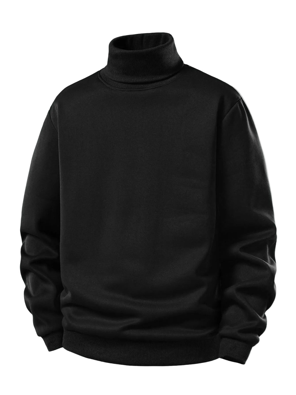 Sweat-shirt chaud pour homme avec col montant et intérieur en polaire – doux et confortable pour l’automne et l’hiver