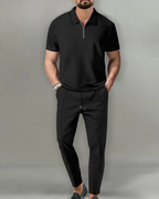Completo Uomo 2 Pezzi con Polo Zip – Stile Moderno ed Elegante