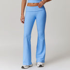 Pantalones de yoga para mujer acampanados de cintura alta – Leggings moldeadores elásticos