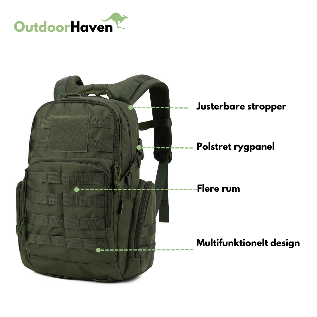 Taktisk 25L Rygsæk - Vandafvisende med MOLLE-system