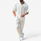 Completo da Uomo ANFINITE con Camicia e Pantaloni a Gamba Larga