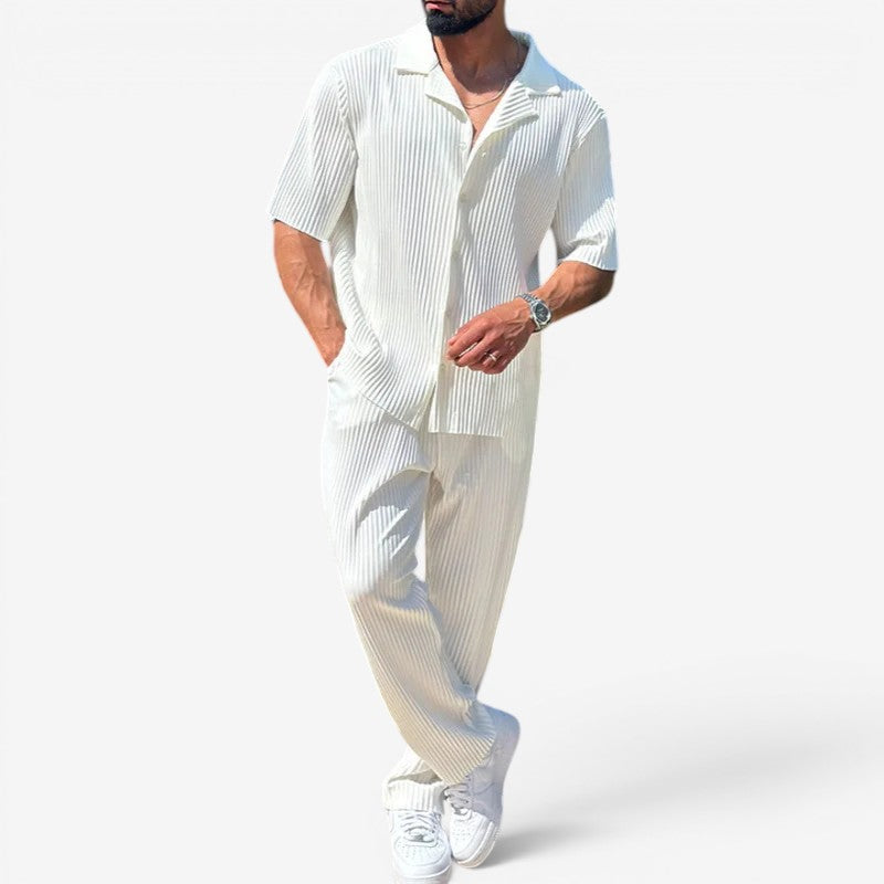 Completo da Uomo ANFINITE con Camicia e Pantaloni a Gamba Larga