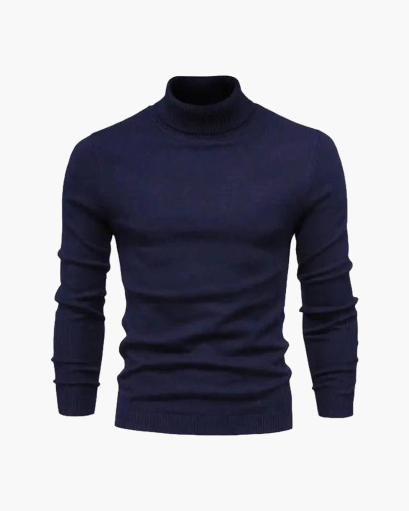 Pull à col roulé pour homme en maille fine - Élégant, doux et raffiné