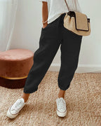 Pantalon femme décontracté chic en lin ANFINITE