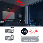Astronatic | Orologio Sveglia LED Premium con Proiettore a 180° e Caricatore USB