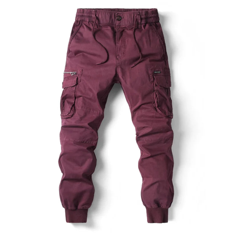 Miesten monitaskuiset cargo-joggerit streetwear-tyyliin