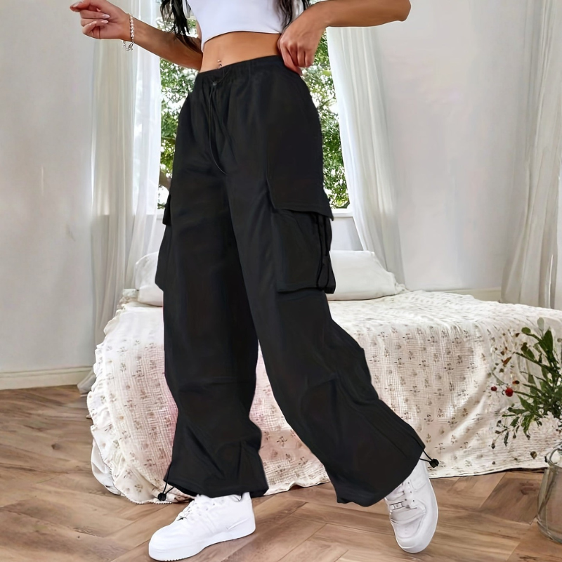 Pantaloni Donna ANFINITE a Gamba Larga con Coulisse e Tasche