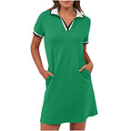 Robe polo femme sport-chic avec poches