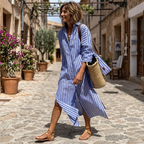 Abito Camicia a Righe Elegante ANFINITE Serena