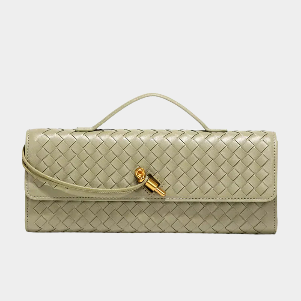 Cartera de mujer trenzada de cuero ecológico