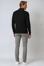 ANFINITE - Herre Half-Zip Striktrøje med Høj Krave