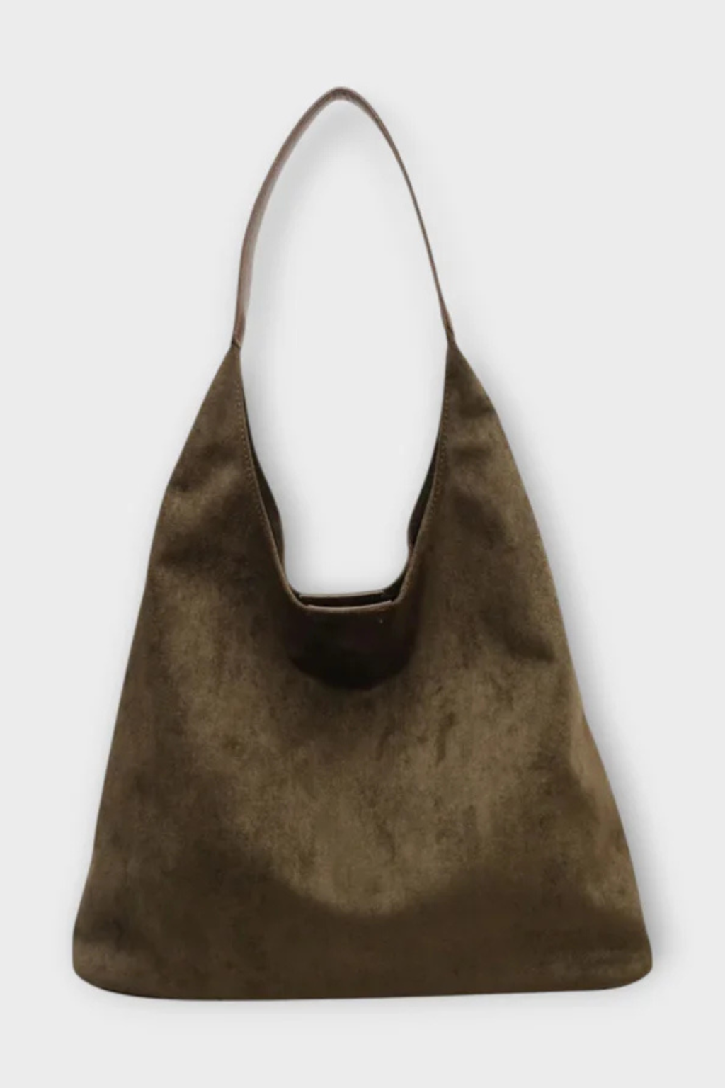 Minimalistisk Skuldertaske med Enkelt Håndtag og Ren Silhuet