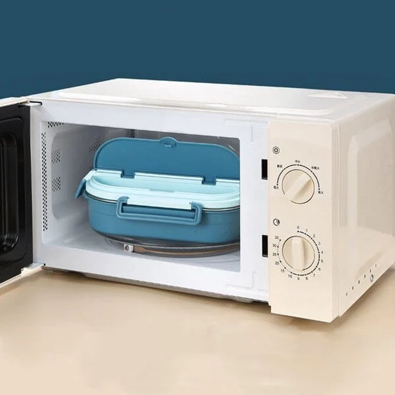 Contenitore Termico in Acciaio Inossidabile – Contenitore per Alimenti Isolato e Antileak con Più Scomparti | Mantiene i Pasti Caldi o Freddi per Ore