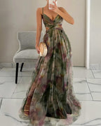 Maxi Abito Floreale Silhouette Elegante Stile Estivo