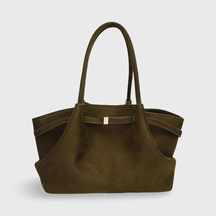 Borsa a Spalla Donna Effetto Camoscio Vegan