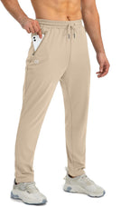 Pantalon de jogging de sport pour homme – Léger, extensible et avec poches zippées