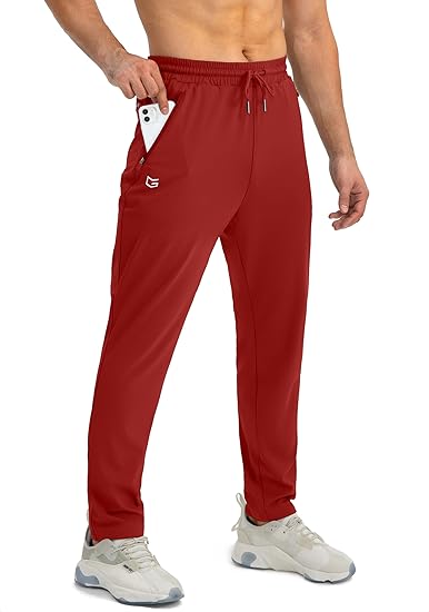 Pantalon de jogging de sport pour homme – Léger, extensible et avec poches zippées