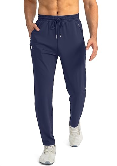 Pantalon de jogging de sport pour homme – Léger, extensible et avec poches zippées