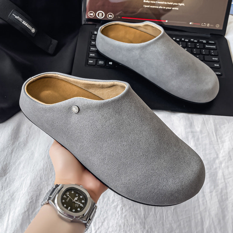 Miesten mokkanahkaiset slip-on-muulit