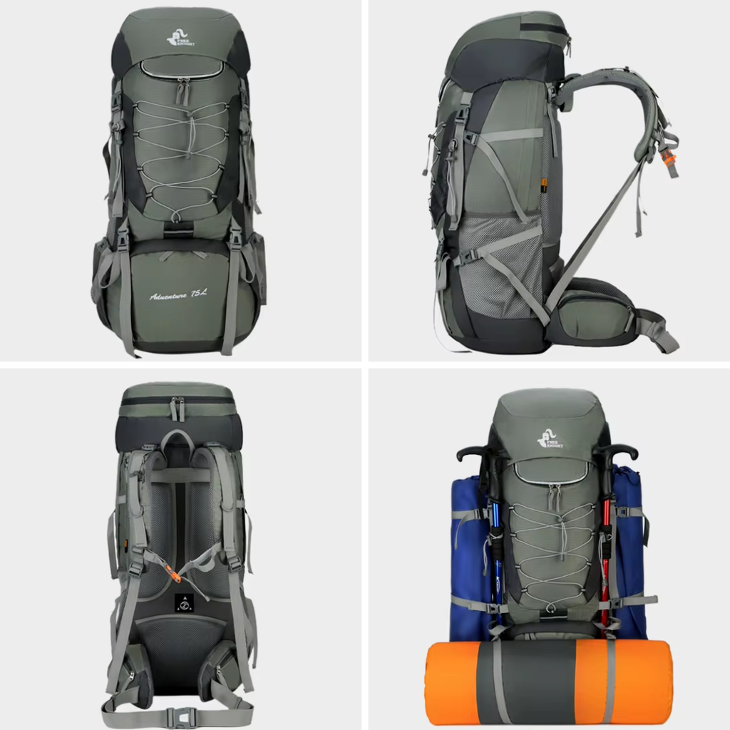 OutdoorHaven 75L Vandtæt Multifunktionel Trekkingrygsæk