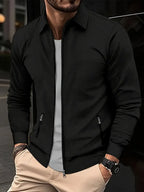 Camisa de hombre con cremallera y diseño smart casual