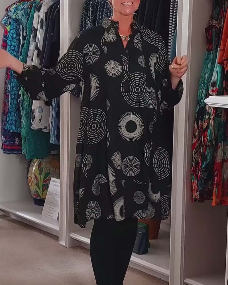 Casual Kjole Geometrisk Print Moderne Stil