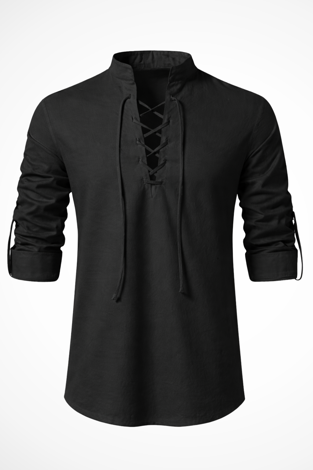 Camicia da Uomo Design con Lacci Stile Estivo Relax
