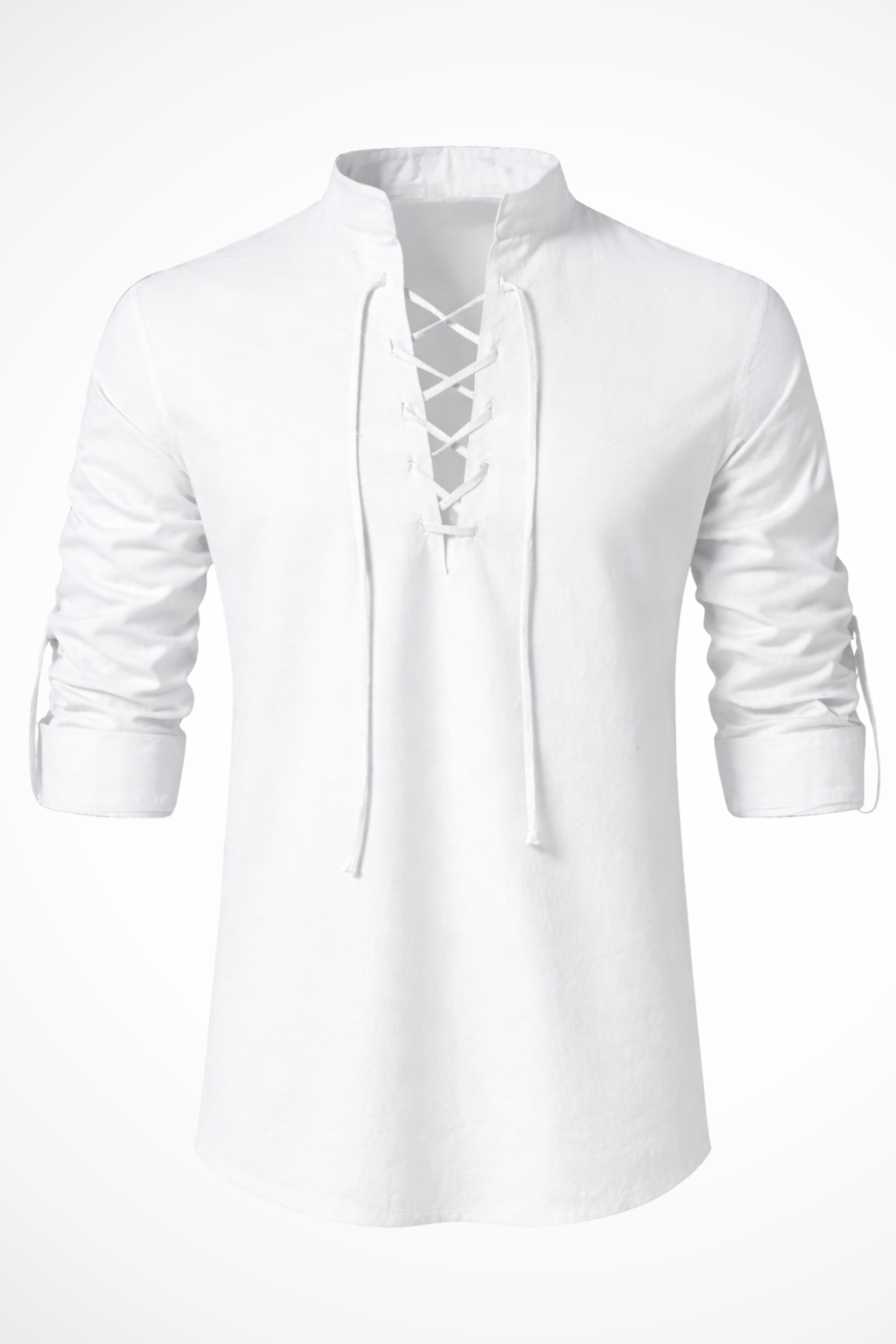 Camicia da Uomo Design con Lacci Stile Estivo Relax