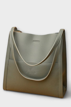 Borsa Tote Strutturata con Tasca Frontale e Finitura Testurizzata