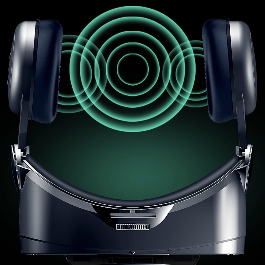 Intelligent VR-headset med indbyggede høretelefoner – Justerbare linser, bredt synsfelt & universel telefonkompatibilitet | Immersiv 3D-oplevelse til iPhone og Android