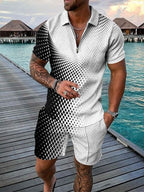 Conjunto casual de hombre con estampado colorido