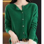 Cardigan Donna in Merino e Cashmere con Girocollo