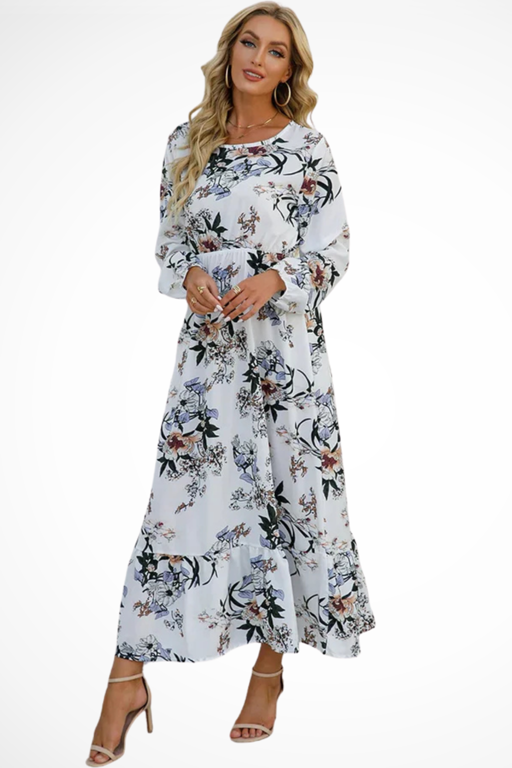 Blomsterkjole Boho Silhuet Elegant Sommerstil
