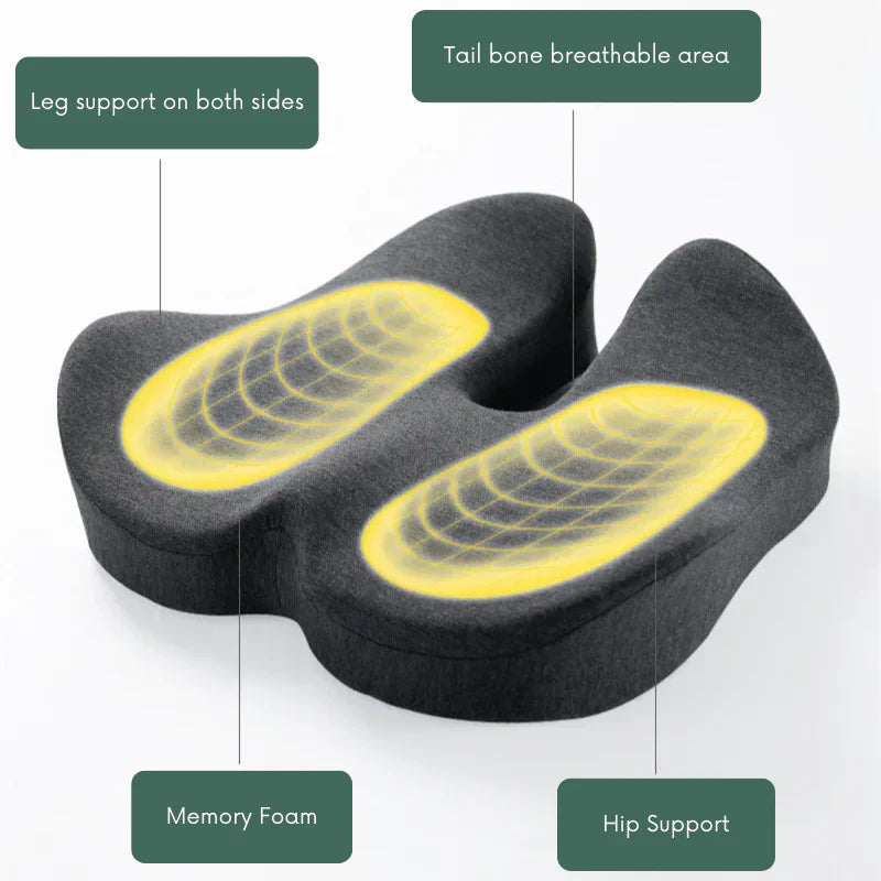 ANFINITE SeatRelief Memory Foam Siddepude til Halebensstøtte