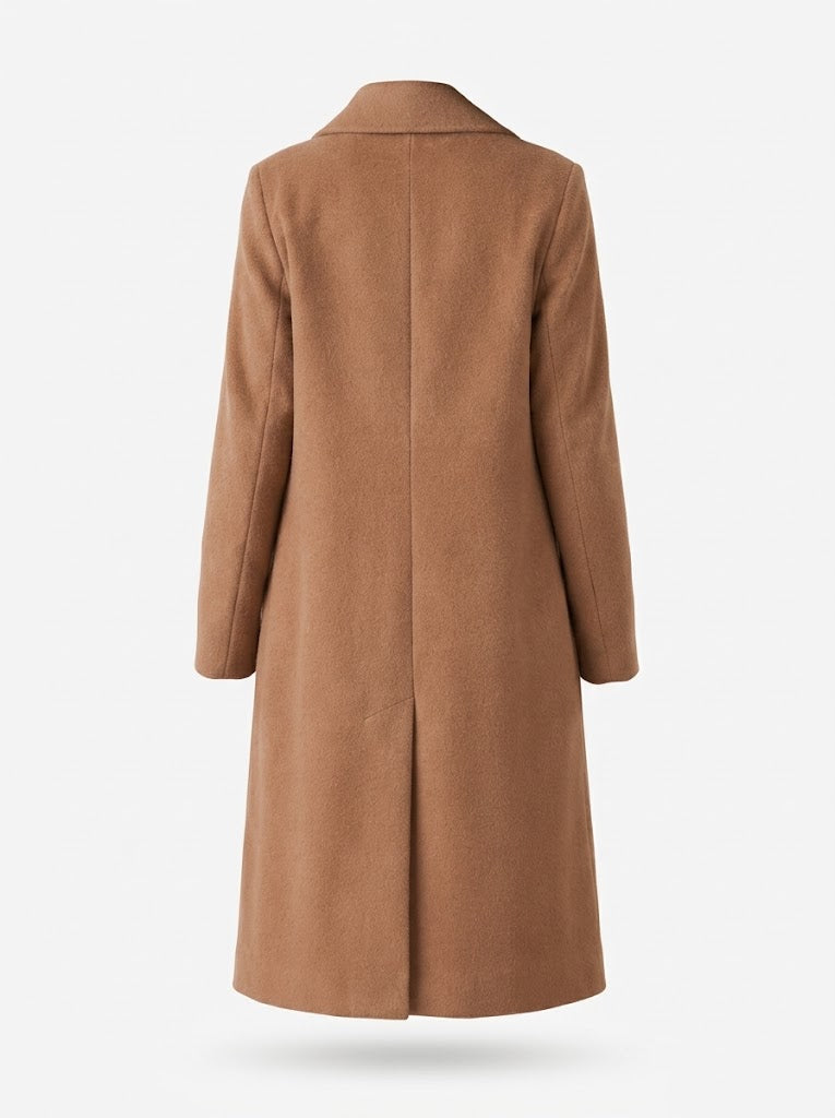 Cappotto Lungo Donna Doppiopetto con Revers