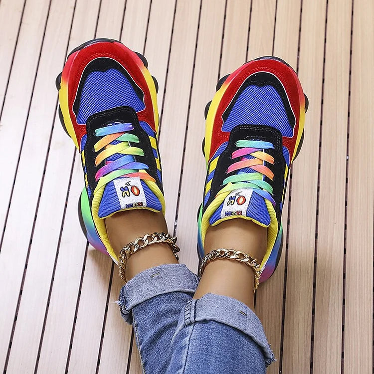 Sneakers Donna con Stampa e Suola Ammortizzata – Comfort e Supporto per Ogni Giorno