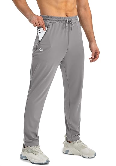 Pantalon de jogging de sport pour homme – Léger, extensible et avec poches zippées