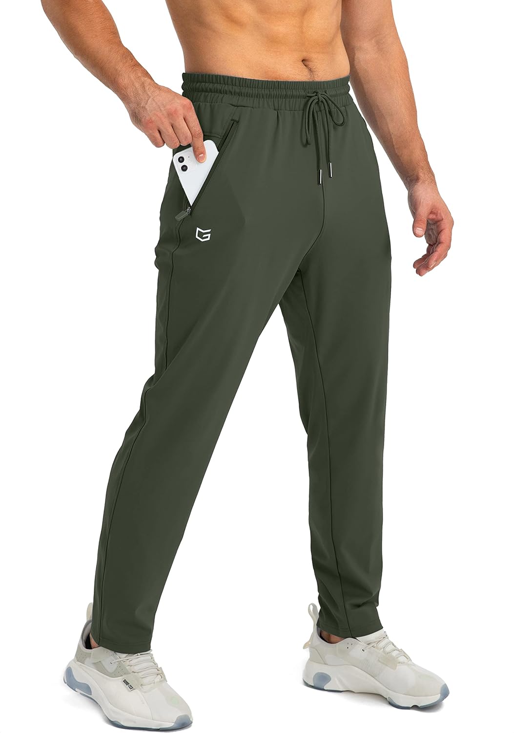Pantalon de jogging de sport pour homme – Léger, extensible et avec poches zippées
