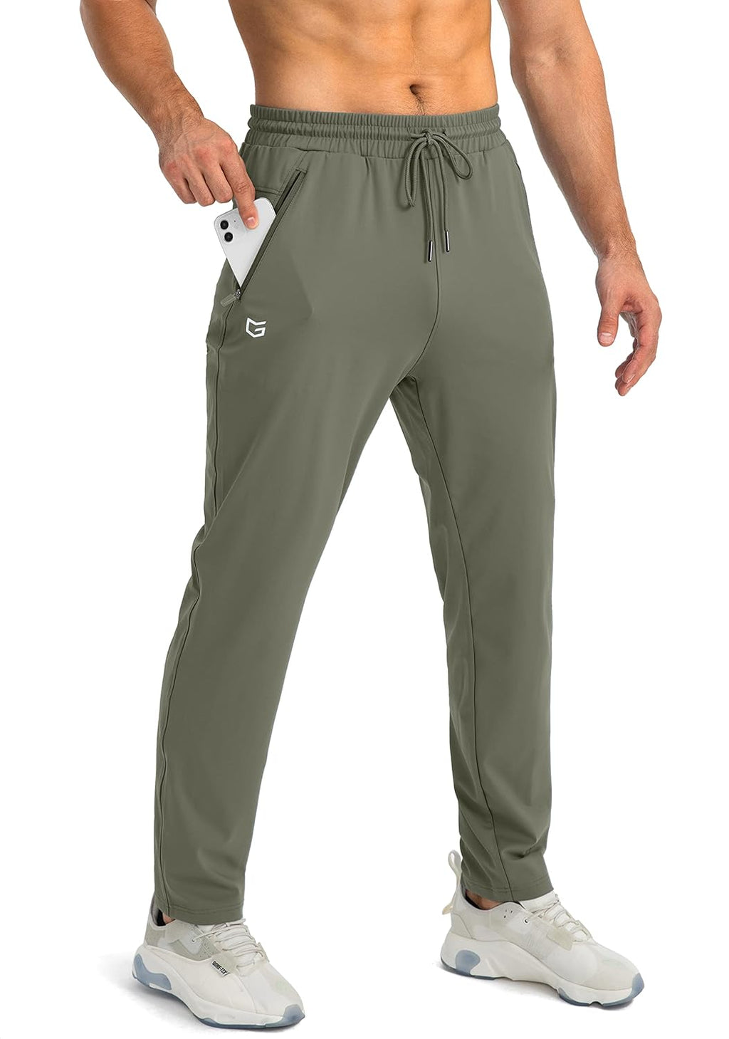 Pantalon de jogging de sport pour homme – Léger, extensible et avec poches zippées