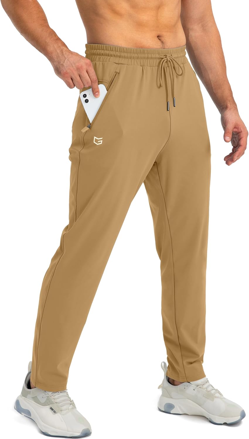 Pantalon de jogging de sport pour homme – Léger, extensible et avec poches zippées