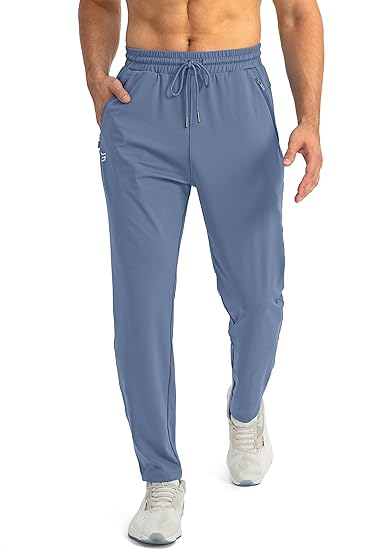 Pantalon de jogging de sport pour homme – Léger, extensible et avec poches zippées