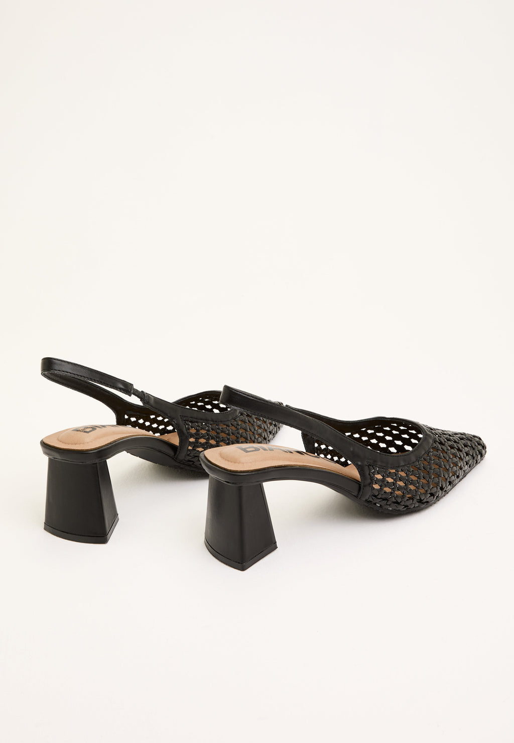 Slingback Pumps med Spids Tå og Flettedetalje