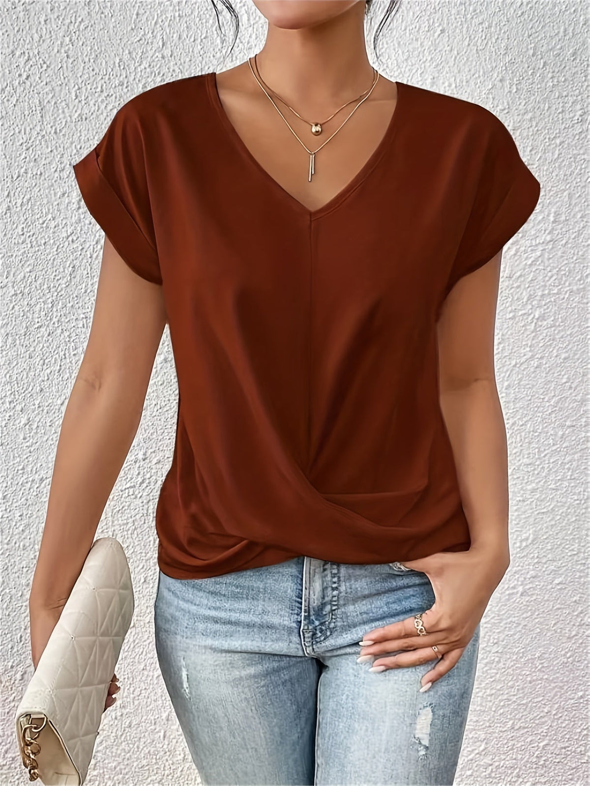 T-shirt femme à col cœur ANFINITE