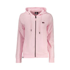 Sudadera de mujer rosa con cremallera y logotipo